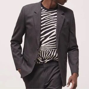 $575 THE KOOPLES Gray Wool Suit Jacket Blazer FR 46 US S